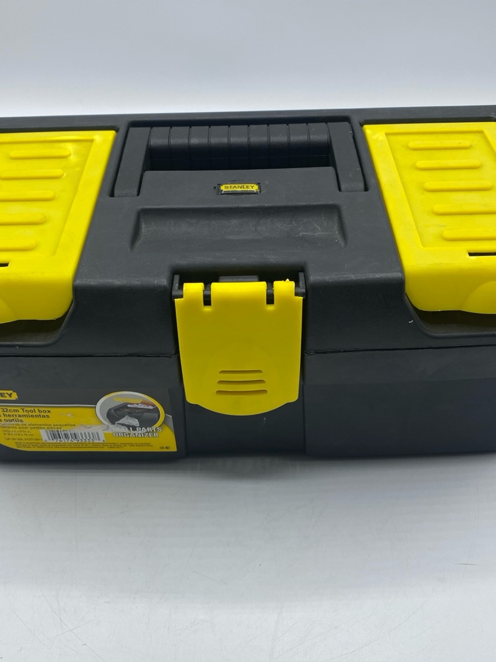 Stanley Polypropylene Tool Box  Small Organizer 12.5" Black Yellow Shell Only